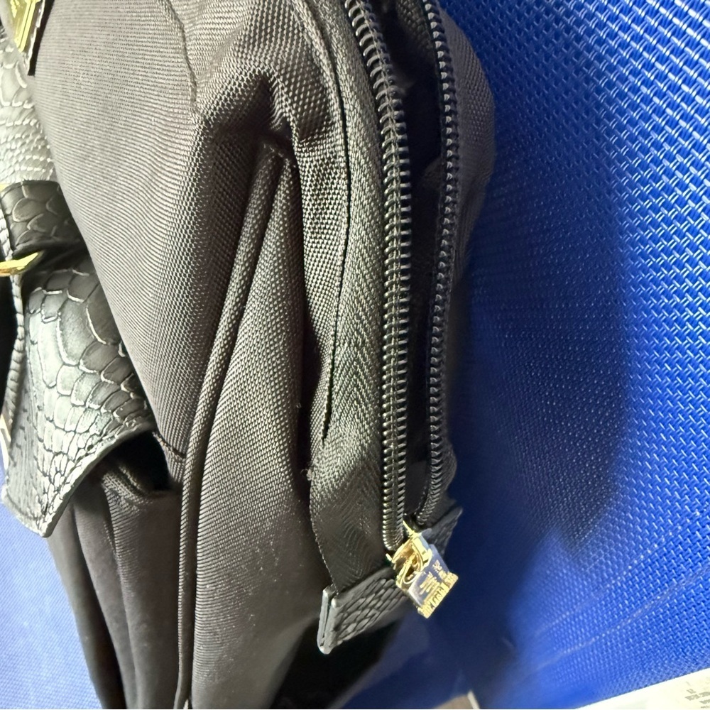 Nicole Miller Large Travel Laptop Backpack Bag Black - Picture 6 of 9